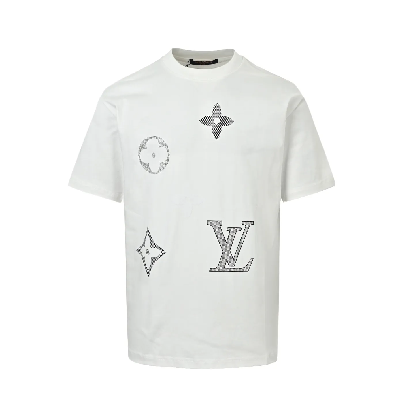 Louis Vuitton/Louis Vuitton flocked logo printed short sleeves